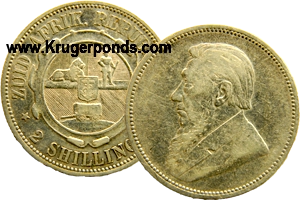 1896 ZAR Florin Silver