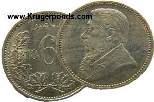 1897 ZAR six pence